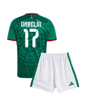 Billige Fotballdrakt Mexico Orbelin Pineda #17 Replika Hjemmedraktsett Barn VM 2026 Kortermet (med bukser)